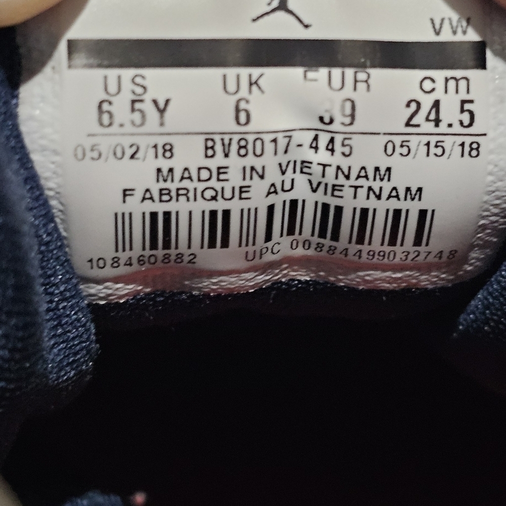 Nike Air Jordan RARE 12 Retro International Flight Blue Shoe youth 6.5. Vintage - Picture 7 of 16